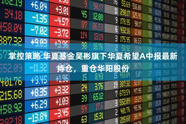 掌控策略 华夏基金吴彬旗下华夏希望A中报最新持仓，重仓华阳股份